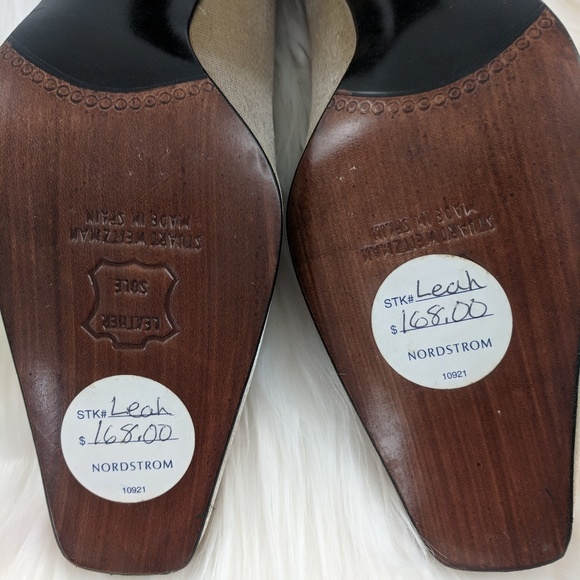 VTG Stuart Weitzman | Leah Gold Fabric Upper Pump - Picture 8 of 8